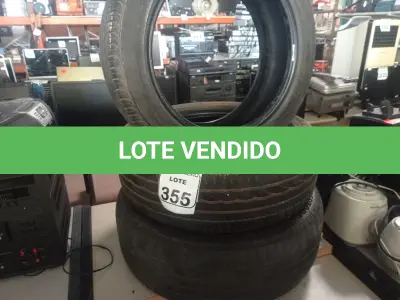 LOTE 355 - 03 PNEUS USADOS SENDO 02 AROS 16 E UM ARO 17. (NO ESTADO) ATENÇÃO! FAZER A VISITAÇÃO ANTES DE ARREMATAR, NÃO SABEMOS SE FUNCIONA. LEILÃO NÃO TEM GARANTIA E NEM DEVOLUÇÃO, SUJEITO A POSSÍVEIS AVARIAS VISÍVEIS/OCULTAS E/OU AUSÊNCIA DE COMPONENTES.
