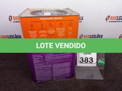 LOTE 383 - 01 LATA DE TINTA FOSCO BRANCO NEVE 18L MARCA SUVINIL. (NO ESTADO) ATENÇÃO! FAZER A VISITAÇÃO ANTES DE ARREMATAR, NÃO SABEMOS SE FUNCIONA. LEILÃO NÃO TEM GARANTIA E NEM DEVOLUÇÃO, SUJEITO A POSSÍVEIS AVARIAS VISÍVEIS/OCULTAS E/OU AUSÊNCIA DE COMPONENTES.