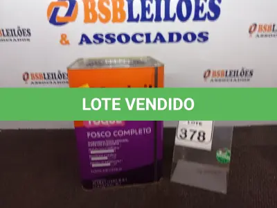 LOTE 378 - 01 LATA DE TINTA FOSCO BRANCO NEVE 18L MARCA SUVINIL. (NO ESTADO) ATENÇÃO! FAZER A VISITAÇÃO ANTES DE ARREMATAR, NÃO SABEMOS SE FUNCIONA. LEILÃO NÃO TEM GARANTIA E NEM DEVOLUÇÃO, SUJEITO A POSSÍVEIS AVARIAS VISÍVEIS/OCULTAS E/OU AUSÊNCIA DE COMPONENTES.