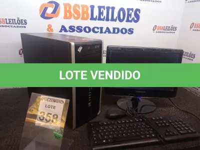 LOTE 358 - 01 CPU MARCA HP E 01 MONITOR MARCA SAMSUNG C/TECLADO E MOUSE. (NO ESTADO) ATENÇÃO! FAZER A VISITAÇÃO ANTES DE ARREMATAR, NÃO SABEMOS SE FUNCIONA. LEILÃO NÃO TEM GARANTIA E NEM DEVOLUÇÃO, SUJEITO A POSSÍVEIS AVARIAS VISÍVEIS/OCULTAS E/OU AUSÊNCIA DE COMPONENTES.