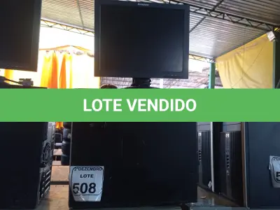 LOTE 508 - 01 CPU MARCA HP E 01 MONITOR MARCA LENOVO C/MOUSE. (NO ESTADO) ATENÇÃO! FAZER A VISITAÇÃO ANTES DE ARREMATAR, NÃO SABEMOS SE FUNCIONA. LEILÃO NÃO TEM GARANTIA E NEM DEVOLUÇÃO, SUJEITO A POSSÍVEIS AVARIAS VISÍVEIS/OCULTAS E/OU AUSÊNCIA DE COMPONENTES.