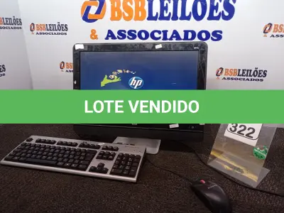 LOTE 322 - 01 ALL IN ONE MARCA HP C/TECLADO E MOUSE. (NO ESTADO) ATENÇÃO! FAZER A VISITAÇÃO ANTES DE ARREMATAR, NÃO SABEMOS SE FUNCIONA. LEILÃO NÃO TEM GARANTIA E NEM DEVOLUÇÃO, SUJEITO A POSSÍVEIS AVARIAS VISÍVEIS/OCULTAS E/OU AUSÊNCIA DE COMPONENTES.