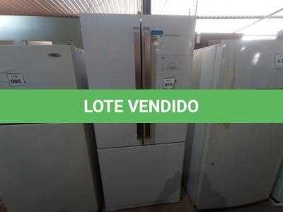 LOTE 015 - 01 REFRIGERADOR INVERSE MARCA BRASTEMP 220V (REFRIGERATOR) (NO ESTADO EM QUE SE ENCONTRA. SUJEITO A AVARIAS OCULTAS/VISÍVEIS.) BH1454N