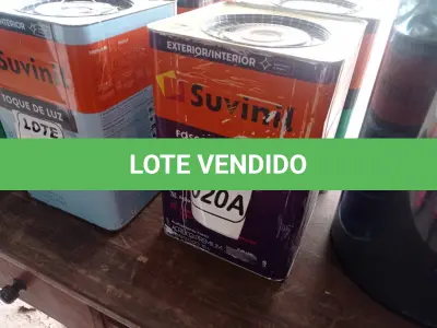 LOTE 020 - 01 LATA DE TINTA BASE COR FOSCO BRANCO 16L ACRÍLICO PREMIUM MARCA SUVINIL (NO ESTADO, NÃO SABEMOS SE FUNCIONA. LEILÃO NÃO TEM GARANTIA E NEM DEVOLUÇÃO, SUJEITO A POSSÍVEIS AVARIAS VISÍVEIS/OCULTAS E/OU AUSÊNCIA DE COMPONENTES)