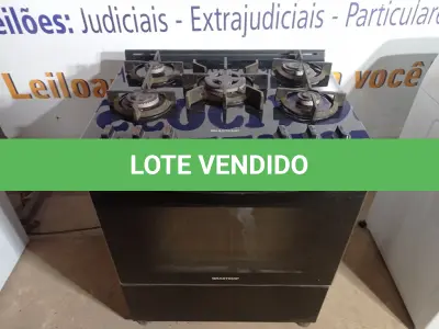 LOTE 012 - 01 FOGÃO MARCA BRASTEMP 05 BOCAS BIVOLT. (RANGE) (NO ESTADO EM QUE SE ENCONTRA. SUJEITO A AVARIAS OCULTAS/VISÍVEIS.) BH1502K