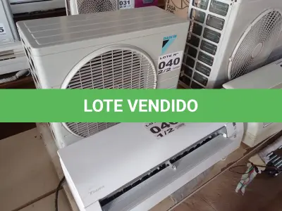 LOTE 040 - 01 KIT AR-CONDICIONADO DAIKIN 12000 BTUS (NO ESTADO, NÃO SABEMOS SE FUNCIONA. LEILÃO NÃO TEM GARANTIA E NEM DEVOLUÇÃO, SUJEITO A POSSÍVEIS AVARIAS VISÍVEIS/OCULTAS E/OU AUSÊNCIA DE COMPONENTES)