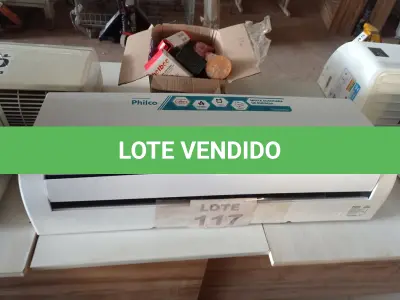 LOTE 117 - 01 – EVAPORADORA 12000 BTUS 220V PHILCO (NO ESTADO, NÃO SABEMOS SE FUNCIONA. LEILÃO NÃO TEM GARANTIA E NEM DEVOLUÇÃO, SUJEITO A POSSÍVEIS AVARIAS VISÍVEIS/OCULTAS E/OU AUSÊNCIA DE COMPONENTES)