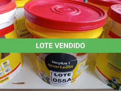 LOTE 055 - 01 BALDE DE ADITIVO IMPERMEABILIZANTE P/ARGAMASSA MARCA QUARTZOLIT 18L (NO ESTADO, NÃO SABEMOS SE FUNCIONA. LEILÃO NÃO TEM GARANTIA E NEM DEVOLUÇÃO, SUJEITO A POSSÍVEIS AVARIAS VISÍVEIS/OCULTAS E/OU AUSÊNCIA DE COMPONENTES)