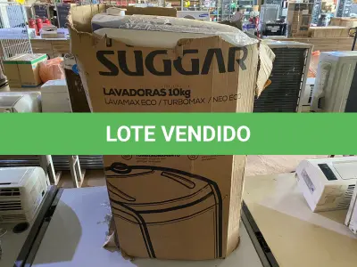 LOTE 063 - 01 - LAVADORA SUGGAR 10KG 110V (NO ESTADO, NÃO SABEMOS SE FUNCIONA. LEILÃO NÃO TEM GARANTIA E NEM DEVOLUÇÃO, SUJEITO A POSSÍVEIS AVARIAS VISÍVEIS/OCULTAS E/OU AUSÊNCIA DE COMPONENTES)