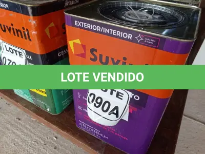 LOTE 090 - 01 LATA DE TINTA BASE COR BRANCO 16L ACRÍLICO PREMIUM MARCA SUVINIL (NO ESTADO, NÃO SABEMOS SE FUNCIONA. LEILÃO NÃO TEM GARANTIA E NEM DEVOLUÇÃO, SUJEITO A POSSÍVEIS AVARIAS VISÍVEIS/OCULTAS E/OU AUSÊNCIA DE COMPONENTES)