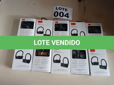 LOTE 004 - 10 - FONE DE OUVIDO BLUETOOTH SPORT WIRELESS JB-227 (NO ESTADO, NÃO SABEMOS SE FUNCIONA. LEILÃO NÃO TEM GARANTIA E NEM DEVOLUÇÃO, SUJEITO A POSSÍVEIS AVARIAS VISÍVEIS/OCULTAS E/OU AUSÊNCIA DE COMPONENTES)