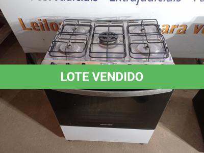 LOTE 013 - 01 FOGÃO MARCA BRASTEMP 05 BOCAS BIVOLT. (RANGE) (NO ESTADO EM QUE SE ENCONTRA. SUJEITO A AVARIAS OCULTAS/VISÍVEIS.) BH1568N
