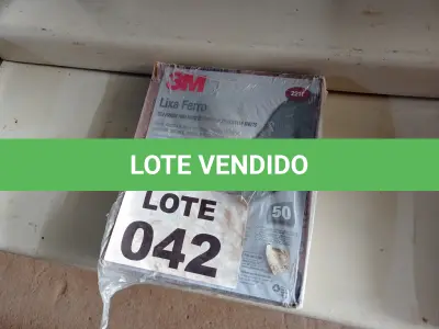 LOTE 042 - 50 - FOLHAS LIXA FERRO 221T GRÃO P100 225X275MM (NO ESTADO, NÃO SABEMOS SE FUNCIONA. LEILÃO NÃO TEM GARANTIA E NEM DEVOLUÇÃO, SUJEITO A POSSÍVEIS AVARIAS VISÍVEIS/OCULTAS E/OU AUSÊNCIA DE COMPONENTES)