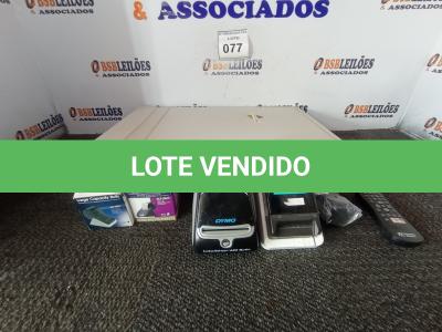 LOTE 077 - 01 SCANNER HP, 01 DYMO LABEL E 01 IMPRESSORA ROTULADORA. (STAMPING MACHINE LATHEM). (NO ESTADO EM QUE SE ENCONTRA. SUJEITO A AVARIAS OCULTAS/VISÍVEIS.)