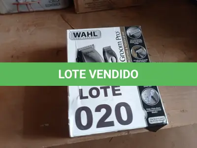 LOTE 020 - 01 - KIT MÁQUINA E APARADOR DE PELOS GROOM PRO CINZA WAHL 220V (NO ESTADO, NÃO SABEMOS SE FUNCIONA. LEILÃO NÃO TEM GARANTIA E NEM DEVOLUÇÃO, SUJEITO A POSSÍVEIS AVARIAS VISÍVEIS/OCULTAS E/OU AUSÊNCIA DE COMPONENTES)