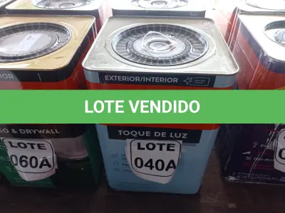 LOTE 040 - 01 LATA DE TINTA BASE COR BRANCO 16L ACRÍLICO PREMIUM MARCA SUVINIL (NO ESTADO, NÃO SABEMOS SE FUNCIONA. LEILÃO NÃO TEM GARANTIA E NEM DEVOLUÇÃO, SUJEITO A POSSÍVEIS AVARIAS VISÍVEIS/OCULTAS E/OU AUSÊNCIA DE COMPONENTES)