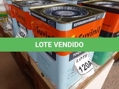 LOTE 120 - 01 LATA DE TINTA BASE COR BRANCO 16L ACRÍLICO PREMIUM MARCA SUVINIL (NO ESTADO, NÃO SABEMOS SE FUNCIONA. LEILÃO NÃO TEM GARANTIA E NEM DEVOLUÇÃO, SUJEITO A POSSÍVEIS AVARIAS VISÍVEIS/OCULTAS E/OU AUSÊNCIA DE COMPONENTES)