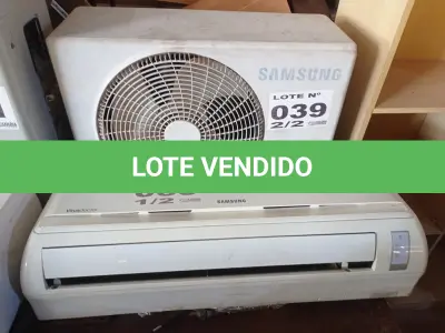LOTE 039 - 01 KIT AR-CONDICIONADO SAMSUNG 9000 BTUS (NO ESTADO, NÃO SABEMOS SE FUNCIONA. LEILÃO NÃO TEM GARANTIA E NEM DEVOLUÇÃO, SUJEITO A POSSÍVEIS AVARIAS VISÍVEIS/OCULTAS E/OU AUSÊNCIA DE COMPONENTES)