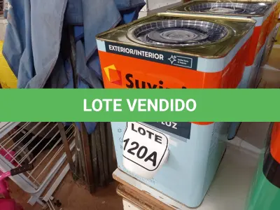 LOTE 120 - 01 LATA DE TINTA BASE COR BRANCO 16L ACRÍLICO PREMIUM MARCA SUVINIL (NO ESTADO, NÃO SABEMOS SE FUNCIONA. LEILÃO NÃO TEM GARANTIA E NEM DEVOLUÇÃO, SUJEITO A POSSÍVEIS AVARIAS VISÍVEIS/OCULTAS E/OU AUSÊNCIA DE COMPONENTES)