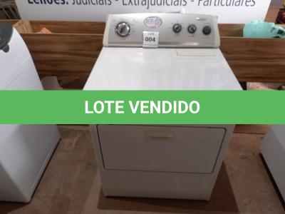 LOTE 004 - 01 SECADORA (DRYER). (NO ESTADO EM QUE SE ENCONTRA. SUJEITO A AVARIAS OCULTAS/VISÍVEIS.) AV9642X