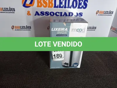 LOTE 180 - 01 LIXEIRA EM INOX C/PEDAL TAMANHO G MARCA GOEDERT GROUP 12L (SEM USO) (NO ESTADO, NÃO SABEMOS SE FUNCIONA. LEILÃO NÃO TEM GARANTIA E NEM DEVOLUÇÃO, SUJEITO A POSSÍVEIS AVARIAS VISÍVEIS/OCULTAS E/OU AUSÊNCIA DE COMPONENTES)