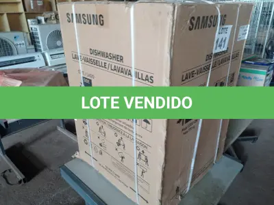 LOTE 141 - 01 - LAVA LOUÇAS SAMSUNG INOX COM 14 SERVIÇOS - DW60C7050FS 110V (NO ESTADO, NÃO SABEMOS SE FUNCIONA. LEILÃO NÃO TEM GARANTIA E NEM DEVOLUÇÃO, SUJEITO A POSSÍVEIS AVARIAS VISÍVEIS/OCULTAS E/OU AUSÊNCIA DE COMPONENTES)