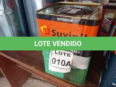 LOTE 010 - 01 LATA DE TINTA COR BRANCO 18L ACRÍLICO MARCA SUVINIL(NO ESTADO, NÃO SABEMOS SE FUNCIONA. LEILÃO NÃO TEM GARANTIA E NEM DEVOLUÇÃO, SUJEITO A POSSÍVEIS AVARIAS VISÍVEIS/OCULTAS E/OU AUSÊNCIA DE COMPONENTES)