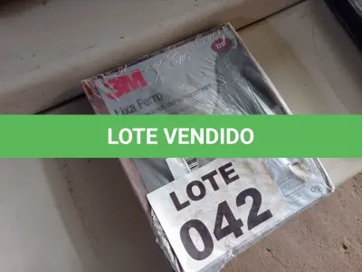 LOTE 042 - 50 - FOLHAS LIXA FERRO 221T GRÃO P100 225X275MM (NO ESTADO, NÃO SABEMOS SE FUNCIONA. LEILÃO NÃO TEM GARANTIA E NEM DEVOLUÇÃO, SUJEITO A POSSÍVEIS AVARIAS VISÍVEIS/OCULTAS E/OU AUSÊNCIA DE COMPONENTES)