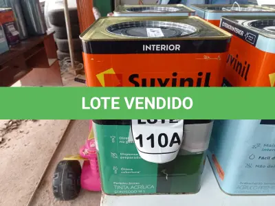LOTE 110 - 01 LATA DE TINTA COR BRANCO 18L ACRÍLICO MARCA SUVINIL (NO ESTADO, NÃO SABEMOS SE FUNCIONA. LEILÃO NÃO TEM GARANTIA E NEM DEVOLUÇÃO, SUJEITO A POSSÍVEIS AVARIAS VISÍVEIS/OCULTAS E/OU AUSÊNCIA DE COMPONENTES)