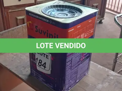 LOTE 184 - 01 LATA DE TINTA BASE COR BRANCO 16L ACRÍLICO PREMIUM MARCA SUVINIL (NO ESTADO, NÃO SABEMOS SE FUNCIONA. LEILÃO NÃO TEM GARANTIA E NEM DEVOLUÇÃO, SUJEITO A POSSÍVEIS AVARIAS VISÍVEIS/OCULTAS E/OU AUSÊNCIA DE COMPONENTES)