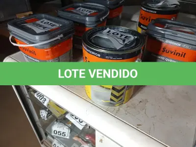 LOTE 185 - 01 LATA DE TINTA ACRÍLICA NA COR FOSCO CONCRETO MARCA SUVINIL 3,6L (NO ESTADO, NÃO SABEMOS SE FUNCIONA. LEILÃO NÃO TEM GARANTIA E NEM DEVOLUÇÃO, SUJEITO A POSSÍVEIS AVARIAS VISÍVEIS/OCULTAS E/OU AUSÊNCIA DE COMPONENTES)