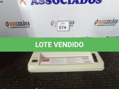 LOTE 074 - 01 MÁQUINA LAMINADORA SPARCO (LAMINATING MACHINE). (NO ESTADO EM QUE SE ENCONTRA. SUJEITO A AVARIAS OCULTAS /VISÍVEIS.)