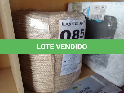 LOTE 085 - 01 - CORDA SISAL 06MM=1/4 +-20KG SISALANDIA 690MT (NO ESTADO, NÃO SABEMOS SE FUNCIONA. LEILÃO NÃO TEM GARANTIA E NEM DEVOLUÇÃO, SUJEITO A POSSÍVEIS AVARIAS VISÍVEIS/OCULTAS E/OU AUSÊNCIA DE COMPONENTES)