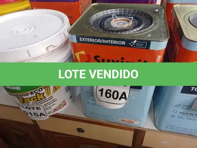 LOTE 160 - 01 LATA DE TINTA BASE COR BRANCO 16L ACRÍLICO PREMIUM MARCA SUVINIL (NO ESTADO, NÃO SABEMOS SE FUNCIONA. LEILÃO NÃO TEM GARANTIA E NEM DEVOLUÇÃO, SUJEITO A POSSÍVEIS AVARIAS VISÍVEIS/OCULTAS E/OU AUSÊNCIA DE COMPONENTES)