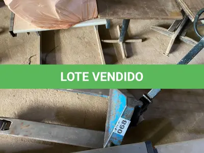 LOTE 068 - 01 - PALETEIRA HIDRÁULICA MANUAL (NO ESTADO, NÃO SABEMOS SE FUNCIONA. LEILÃO NÃO TEM GARANTIA E NEM DEVOLUÇÃO, SUJEITO A POSSÍVEIS AVARIAS VISÍVEIS/OCULTAS E/OU AUSÊNCIA DE COMPONENTES)