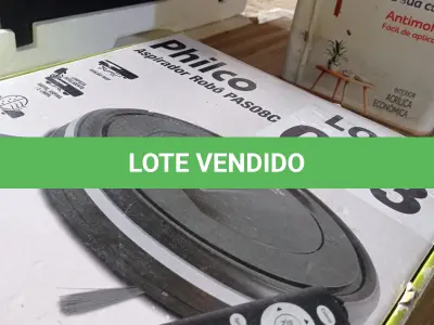 LOTE 003 - 01 - ASPIRADOR ROBÔ PHILCO PAS08C - BIVOLT (NO ESTADO, NÃO SABEMOS SE FUNCIONA. LEILÃO NÃO TEM GARANTIA E NEM DEVOLUÇÃO, SUJEITO A POSSÍVEIS AVARIAS VISÍVEIS/OCULTAS E/OU AUSÊNCIA DE COMPONENTES)