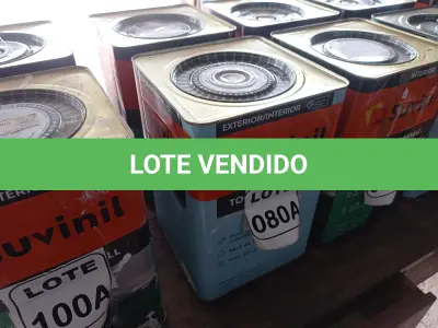 LOTE 080 - 01 LATA DE TINTA BASE COR BRANCO 16L ACRÍLICO PREMIUM MARCA SUVINIL (NO ESTADO, NÃO SABEMOS SE FUNCIONA. LEILÃO NÃO TEM GARANTIA E NEM DEVOLUÇÃO, SUJEITO A POSSÍVEIS AVARIAS VISÍVEIS/OCULTAS E/OU AUSÊNCIA DE COMPONENTES)