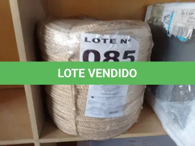 LOTE 085 - 01 - CORDA SISAL 06MM=1/4 +-20KG SISALANDIA 690MT (NO ESTADO, NÃO SABEMOS SE FUNCIONA. LEILÃO NÃO TEM GARANTIA E NEM DEVOLUÇÃO, SUJEITO A POSSÍVEIS AVARIAS VISÍVEIS/OCULTAS E/OU AUSÊNCIA DE COMPONENTES)