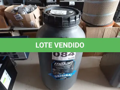LOTE 084 - 01 - LATÃO LEITE PLÁSTICO 50L CINZA MILKAN (NO ESTADO, NÃO SABEMOS SE FUNCIONA. LEILÃO NÃO TEM GARANTIA E NEM DEVOLUÇÃO, SUJEITO A POSSÍVEIS AVARIAS VISÍVEIS/OCULTAS E/OU AUSÊNCIA DE COMPONENTES)