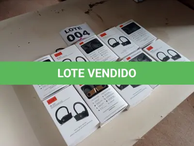 LOTE 004 - 10 - FONE DE OUVIDO BLUETOOTH SPORT WIRELESS JB-227 (NO ESTADO, NÃO SABEMOS SE FUNCIONA. LEILÃO NÃO TEM GARANTIA E NEM DEVOLUÇÃO, SUJEITO A POSSÍVEIS AVARIAS VISÍVEIS/OCULTAS E/OU AUSÊNCIA DE COMPONENTES)