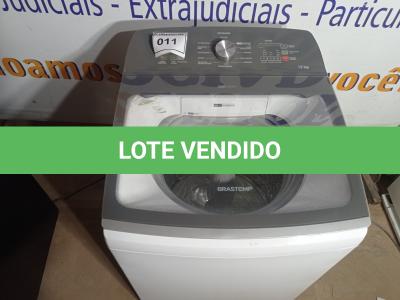 LOTE 011 - 01 MÁQUINA DE LAVAR MARCA BRASTEMP 12KG 220V (WASHER.) (NO ESTADO EM QUE SE ENCONTRA. SUJEITO A AVARIAS OCULTAS/VISÍVEIS.) BF8537E
