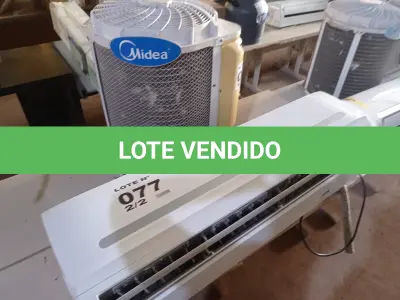 LOTE 077 - 01 KIT AR-CONDICIONADO MIDEA 22000 BTUS (NO ESTADO, NÃO SABEMOS SE FUNCIONA. LEILÃO NÃO TEM GARANTIA E NEM DEVOLUÇÃO, SUJEITO A POSSÍVEIS AVARIAS VISÍVEIS/OCULTAS E/OU AUSÊNCIA DE COMPONENTES)