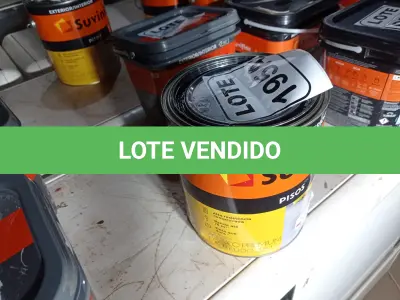 LOTE 195 - 01 LATA DE TINTA ACRÍLICA NA COR FOSCO VERMELHO MARCA SUVINIL 3,6L (NO ESTADO, NÃO SABEMOS SE FUNCIONA. LEILÃO NÃO TEM GARANTIA E NEM DEVOLUÇÃO, SUJEITO A POSSÍVEIS AVARIAS VISÍVEIS/OCULTAS E/OU AUSÊNCIA DE COMPONENTES)