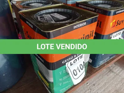LOTE 010 - 01 LATA DE TINTA COR BRANCO 18L ACRÍLICO MARCA SUVINIL(NO ESTADO, NÃO SABEMOS SE FUNCIONA. LEILÃO NÃO TEM GARANTIA E NEM DEVOLUÇÃO, SUJEITO A POSSÍVEIS AVARIAS VISÍVEIS/OCULTAS E/OU AUSÊNCIA DE COMPONENTES)