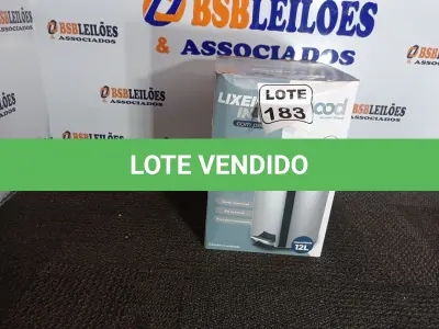 LOTE 183 - 01 LIXEIRA EM INOX C/PEDAL TAMANHO G MARCA GOEDERT GROUP 12L (SEM USO) (NO ESTADO, NÃO SABEMOS SE FUNCIONA. LEILÃO NÃO TEM GARANTIA E NEM DEVOLUÇÃO, SUJEITO A POSSÍVEIS AVARIAS VISÍVEIS/OCULTAS E/OU AUSÊNCIA DE COMPONENTES)