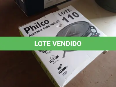 LOTE 110 - 01 - ASPIRADOR ROBÔ PHILCO PAS08C - BIVOLT (NO ESTADO, NÃO SABEMOS SE FUNCIONA. LEILÃO NÃO TEM GARANTIA E NEM DEVOLUÇÃO, SUJEITO A POSSÍVEIS AVARIAS VISÍVEIS/OCULTAS E/OU AUSÊNCIA DE COMPONENTES)