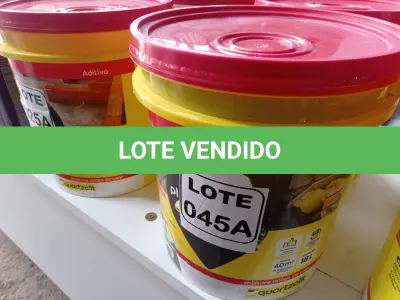 LOTE 045 - 01 BALDE DE ADITIVO IMPERMEABILIZANTE P/ARGAMASSA MARCA QUARTZOLIT 18L (NO ESTADO, NÃO SABEMOS SE FUNCIONA. LEILÃO NÃO TEM GARANTIA E NEM DEVOLUÇÃO, SUJEITO A POSSÍVEIS AVARIAS VISÍVEIS/OCULTAS E/OU AUSÊNCIA DE COMPONENTES)
