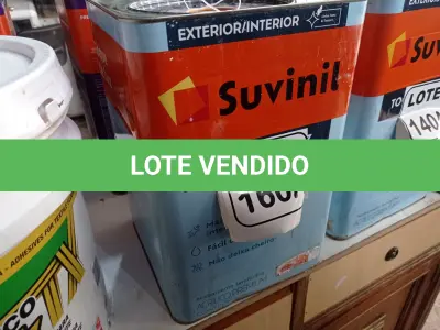 LOTE 160 - 01 LATA DE TINTA BASE COR BRANCO 16L ACRÍLICO PREMIUM MARCA SUVINIL (NO ESTADO, NÃO SABEMOS SE FUNCIONA. LEILÃO NÃO TEM GARANTIA E NEM DEVOLUÇÃO, SUJEITO A POSSÍVEIS AVARIAS VISÍVEIS/OCULTAS E/OU AUSÊNCIA DE COMPONENTES)