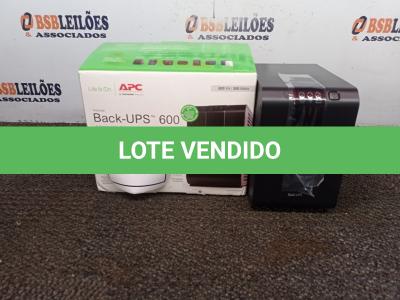 LOTE 014 - 01 NOBREAK 600VA. (NO ESTADO EM QUE SE ENCONTRA. SUJEITO A AVARIAS OCULTAS/VISÍVEIS.)