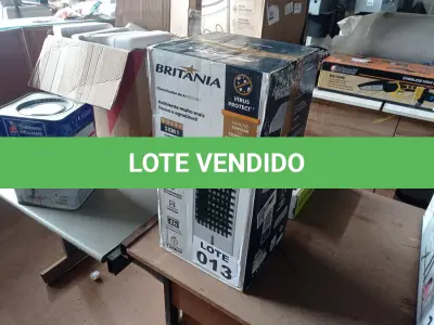 LOTE 013 - 01 - CLIMATIZADOR DE AR BRITÂNIA 4L IONIZADOR 5 EM 1 BCL05FI 220V (NO ESTADO, NÃO SABEMOS SE FUNCIONA. LEILÃO NÃO TEM GARANTIA E NEM DEVOLUÇÃO, SUJEITO A POSSÍVEIS AVARIAS VISÍVEIS/OCULTAS E/OU AUSÊNCIA DE COMPONENTES)